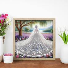 Load image into Gallery viewer, Wedding Dress Girl 30*30CM(Canvas) Partial Special Shaped Drill Diamond Painting
