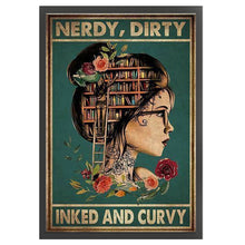 Load image into Gallery viewer, Vintage poster-silhouette girl-11CT Stamped Cross Stitch 40*60CM
