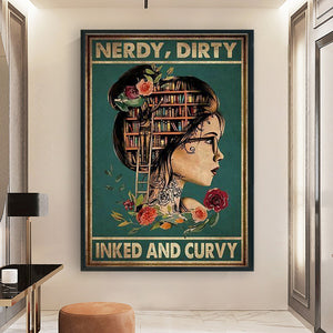 Vintage poster-silhouette girl-11CT Stamped Cross Stitch 40*60CM