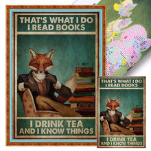 Load image into Gallery viewer, Vintage poster-fox gentleman-11CT Stamped Cross Stitch 40*60CM
