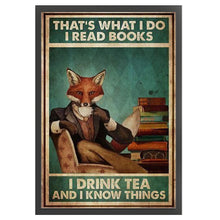 Load image into Gallery viewer, Vintage poster-fox gentleman-11CT Stamped Cross Stitch 40*60CM

