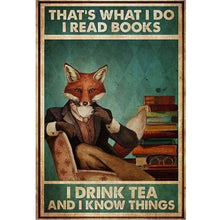 Load image into Gallery viewer, Vintage poster-fox gentleman-11CT Stamped Cross Stitch 40*60CM
