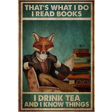 Load image into Gallery viewer, Vintage poster-fox gentleman-11CT Stamped Cross Stitch 40*60CM
