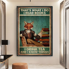 Load image into Gallery viewer, Vintage poster-fox gentleman-11CT Stamped Cross Stitch 40*60CM

