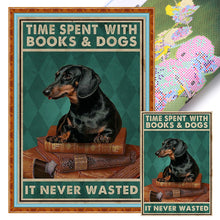 Load image into Gallery viewer, Vintage poster-dachshund-11CT Stamped Cross Stitch 40*60CM

