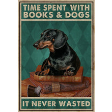 Load image into Gallery viewer, Vintage poster-dachshund-11CT Stamped Cross Stitch 40*60CM
