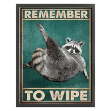 Load image into Gallery viewer, Vintage poster-raccoon-40*55CM  11CT Stamped Cross Stitch
