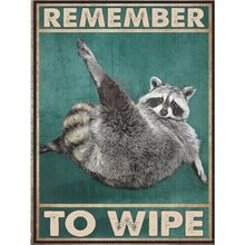 Load image into Gallery viewer, Vintage poster-raccoon-40*55CM  11CT Stamped Cross Stitch
