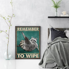 Load image into Gallery viewer, Vintage poster-raccoon-40*55CM  11CT Stamped Cross Stitch
