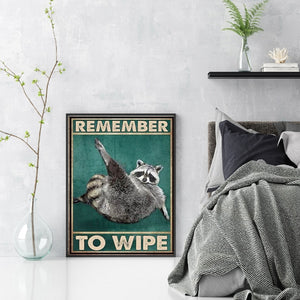 Vintage poster-raccoon-40*55CM  11CT Stamped Cross Stitch