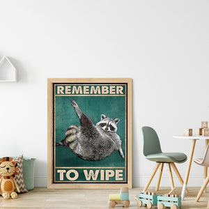 Vintage poster-raccoon-40*55CM  11CT Stamped Cross Stitch