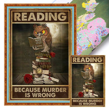 Load image into Gallery viewer, Vintage Poster-Owl Reading - 40*60CM 11CT Stamped Cross Stitch
