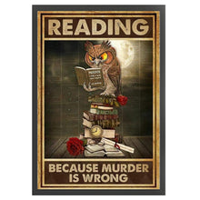 Load image into Gallery viewer, Vintage Poster-Owl Reading - 40*60CM 11CT Stamped Cross Stitch
