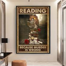 Load image into Gallery viewer, Vintage Poster-Owl Reading - 40*60CM 11CT Stamped Cross Stitch
