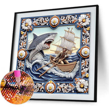Load image into Gallery viewer, Shark 30*30CM(Canvas) Partial Special Shaped Drill Diamond Painting
