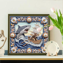 Load image into Gallery viewer, Shark 30*30CM(Canvas) Partial Special Shaped Drill Diamond Painting
