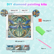 Load image into Gallery viewer, Dragonfly 30*30CM(Canvas) Partial Special Shaped Drill Diamond Painting
