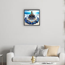 Load image into Gallery viewer, Gorgeous Skirt Girl 30*30CM(Canvas) Partial Special Shaped Drill Diamond Painting
