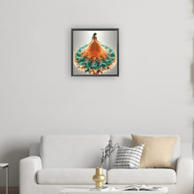 Load image into Gallery viewer, Gorgeous Skirt Girl 30*30CM(Canvas) Partial Special Shaped Drill Diamond Painting
