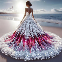 Load image into Gallery viewer, Gorgeous Skirt Girl 30*30CM(Canvas) Partial Special Shaped Drill Diamond Painting
