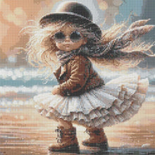Load image into Gallery viewer, Cute Little Girl 40*40CM(Canvas) Full Round Drill Diamond Painting
