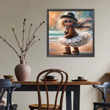 Load image into Gallery viewer, Cute Little Girl 40*40CM(Canvas) Full Round Drill Diamond Painting
