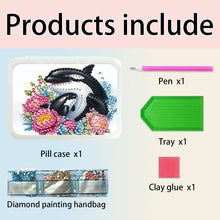 Load image into Gallery viewer, Animals Pill Storage Box Diamond Painting Pill Case Pill Dispenser for Art Craft
