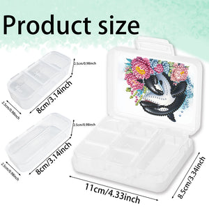 Animals Pill Storage Box Diamond Painting Pill Case Pill Dispenser for Art Craft