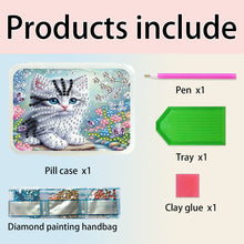 Load image into Gallery viewer, Animals Pill Storage Box Diamond Painting Pill Case Pill Dispenser for Art Craft

