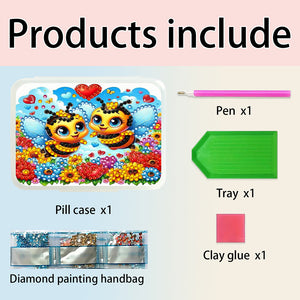 Animals Pill Storage Box Diamond Painting Pill Case Pill Dispenser for Art Craft