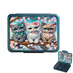 Animals Pill Storage Box Diamond Painting Pill Case Pill Dispenser for Art Craft