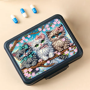 Animals Pill Storage Box Diamond Painting Pill Case Pill Dispenser for Art Craft