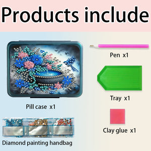 Animals Pill Storage Box Diamond Painting Pill Case Pill Dispenser for Art Craft