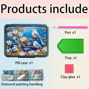 Animals Pill Storage Box Diamond Painting Pill Case Pill Dispenser for Art Craft
