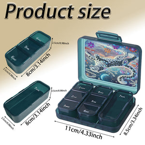 Animals Pill Storage Box Diamond Painting Pill Case Pill Dispenser for Art Craft