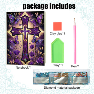 DIY Special Shaped Diamond Painting Notebook 50 Pages A5 Diamond Art Diary Book