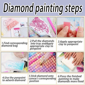 DIY Special Shaped Diamond Painting Notebook 50 Pages A5 Diamond Art Diary Book