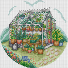 Load image into Gallery viewer, Sunny greenhouse - 31*30CM 14CT Stamped Cross Stitch（Joy Sunday）
