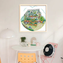 Load image into Gallery viewer, Sunny greenhouse - 31*30CM 14CT Stamped Cross Stitch（Joy Sunday）
