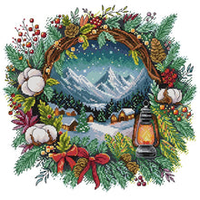 Load image into Gallery viewer, Winter Wreath - 40*40CM 14CT Stamped Cross Stitch (Fairy Brand)
