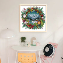 Load image into Gallery viewer, Winter Wreath - 40*40CM 14CT Stamped Cross Stitch (Fairy Brand)

