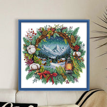 Load image into Gallery viewer, Winter Wreath - 40*40CM 14CT Stamped Cross Stitch (Fairy Brand)
