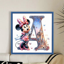 Load image into Gallery viewer, Minnie and the letter A-40*40CM  18CT Stamped Cross Stitch
