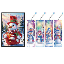 Load image into Gallery viewer, Christmas Winter Diamond Painting Diary Book with Crystal Pendant Bookmark Gifts
