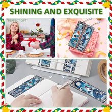 Load image into Gallery viewer, Christmas Winter Diamond Painting Diary Book with Crystal Pendant Bookmark Gifts
