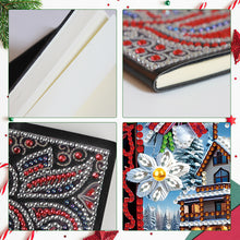 Load image into Gallery viewer, Christmas Winter Diamond Painting Diary Book with Crystal Pendant Bookmark Gifts
