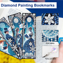 Load image into Gallery viewer, Christmas Winter Diamond Painting Diary Book with Crystal Pendant Bookmark Gifts
