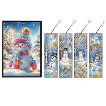 Load image into Gallery viewer, Christmas Winter Diamond Painting Diary Book with Crystal Pendant Bookmark Gifts
