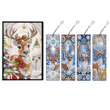 Load image into Gallery viewer, Christmas Winter Diamond Painting Diary Book with Crystal Pendant Bookmark Gifts
