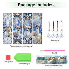 Load image into Gallery viewer, Christmas Winter Diamond Painting Diary Book with Crystal Pendant Bookmark Gifts
